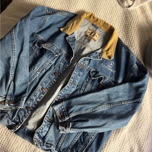 Dunbrooke Light Blue Denim Jacket with Mustard Corduroy Collar